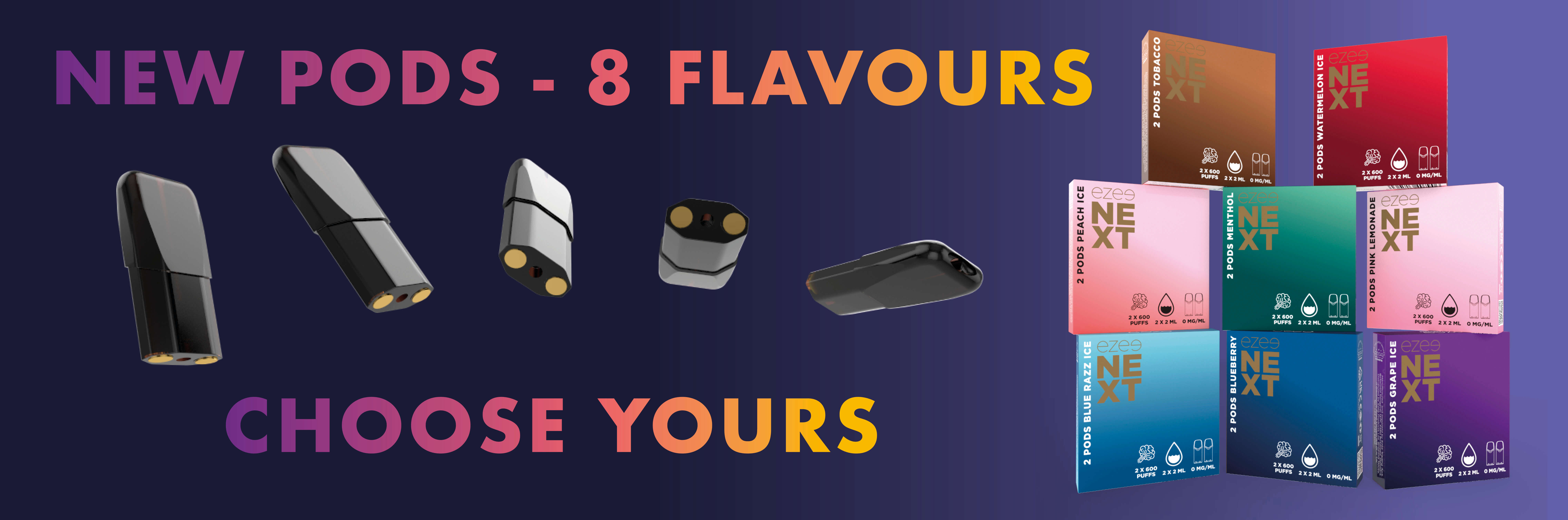 pods in 8 flavours
