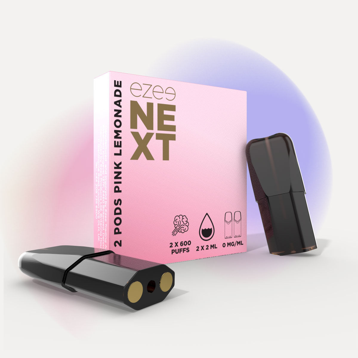 Ezee Next Puff Bar Kit Silver - Pink Lemonade 0mg
