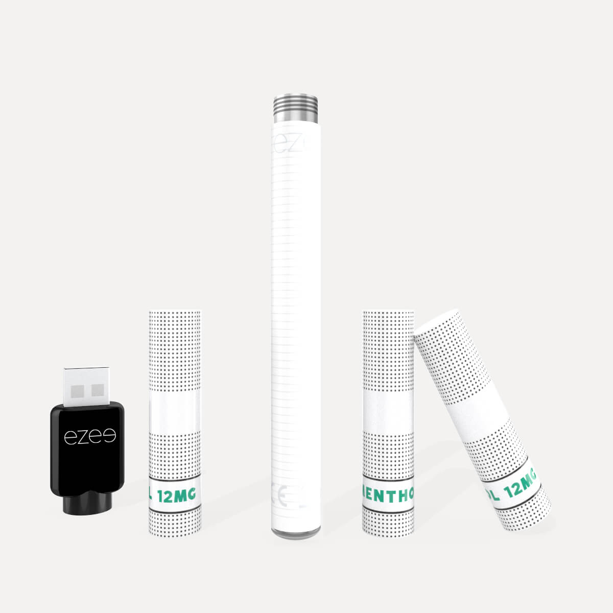 Ezee Rechargeable vape kit White - Menthol 12mg