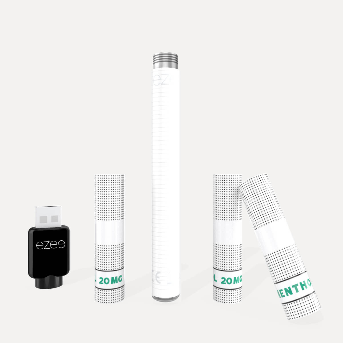 Ezee Rechargeable vape kit White - Menthol 20mg