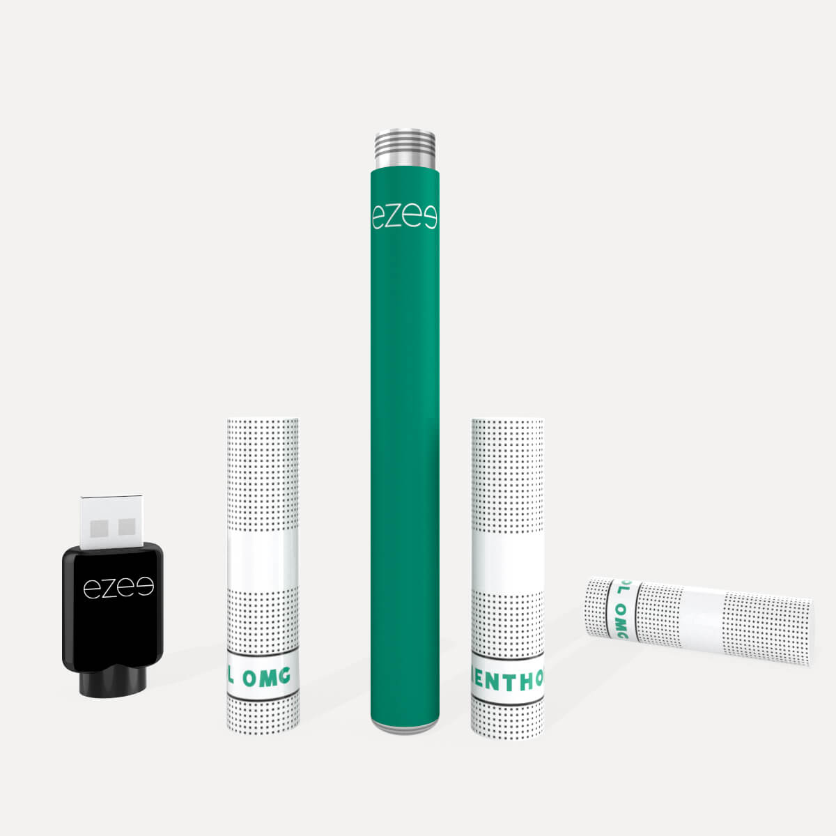 Ezee Rechargeable vape kit Green - Menthol 0mg