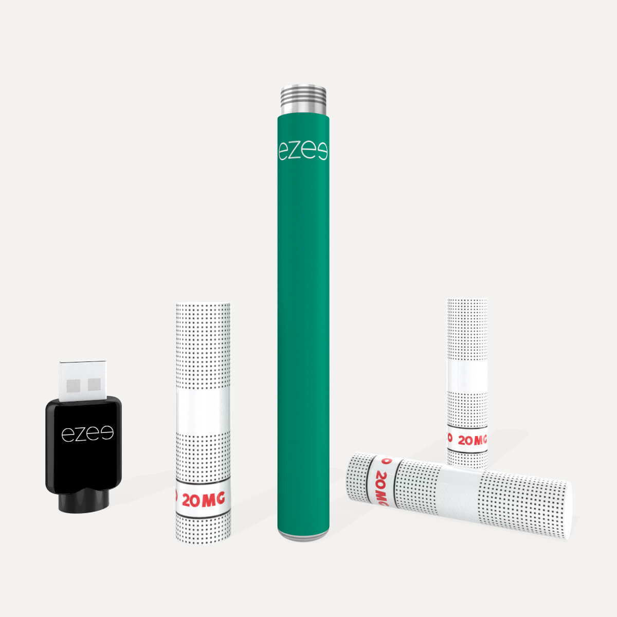 Ezee Rechargeable vape kit Green - Tobacco 20mg
