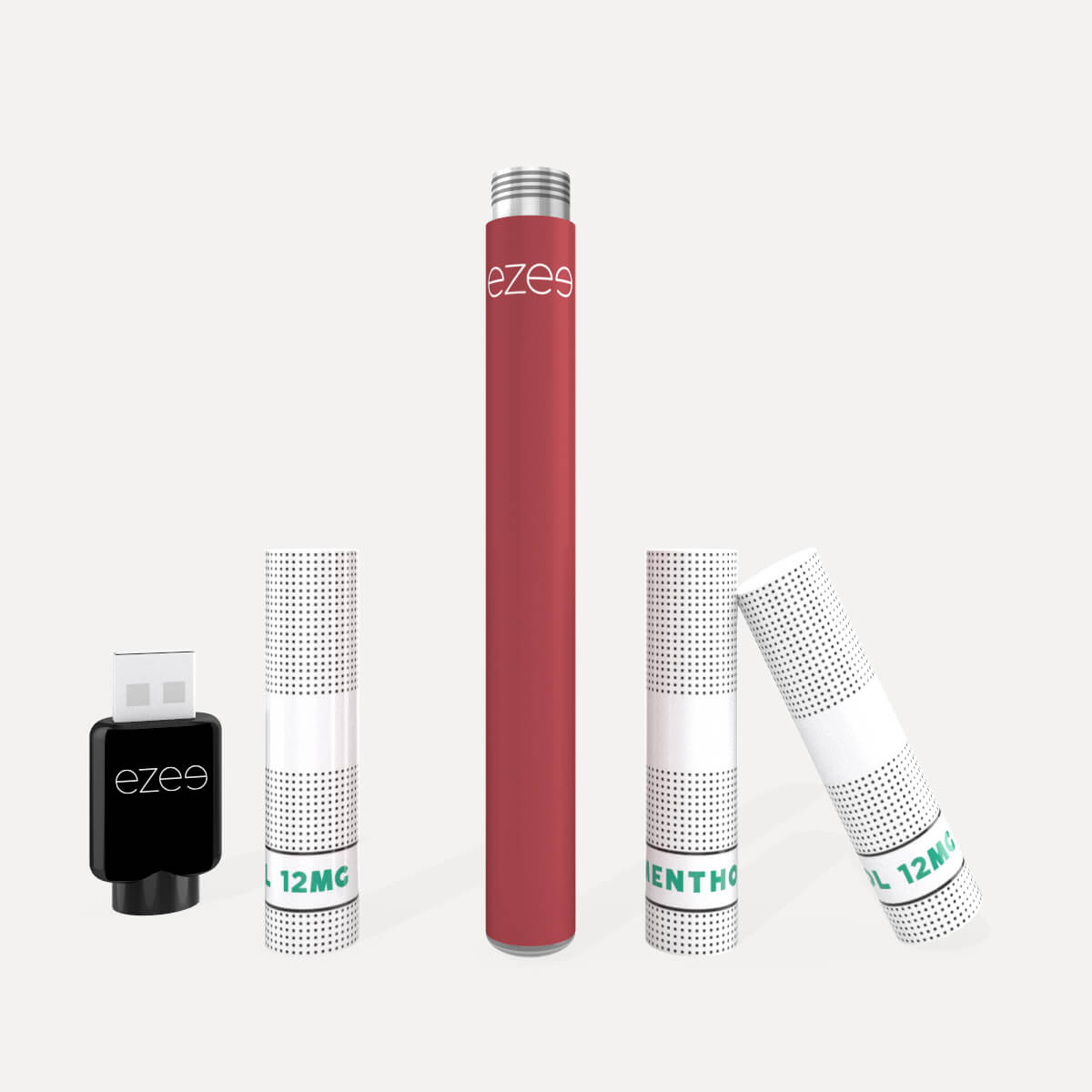 Ezee Rechargeable vape kit Red - Menthol 12mg
