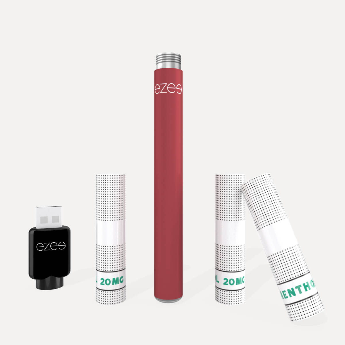 Ezee Rechargeable vape kit Red - Menthol 20mg