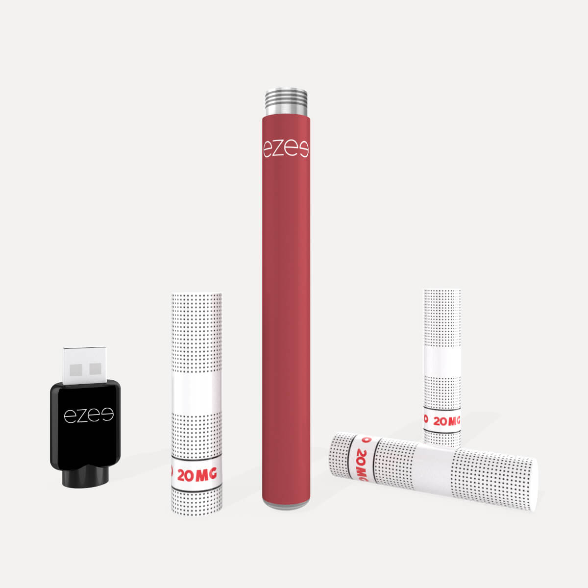 Ezee Rechargeable vape kit Red - Tobacco 20mg