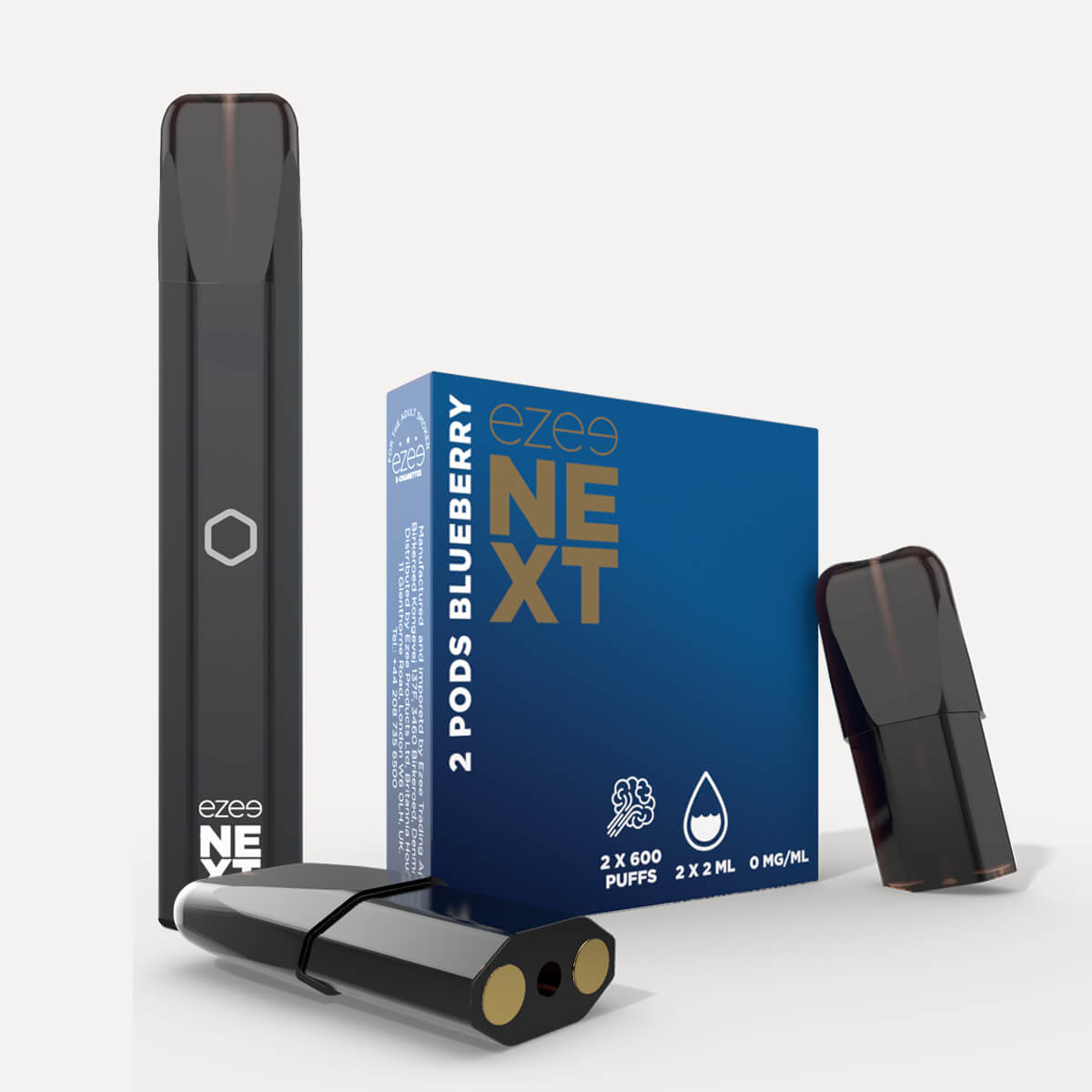 Ezee Next Pod Kit Black - Blueberry Nicotine Free