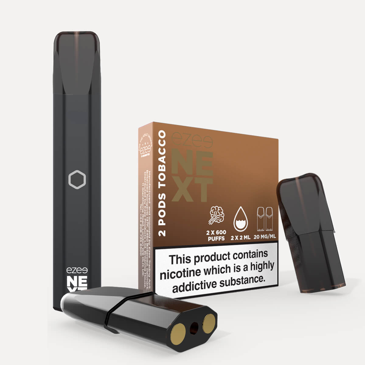 Ezee Next Puff Bar Kit Black - Tobacco 20mg