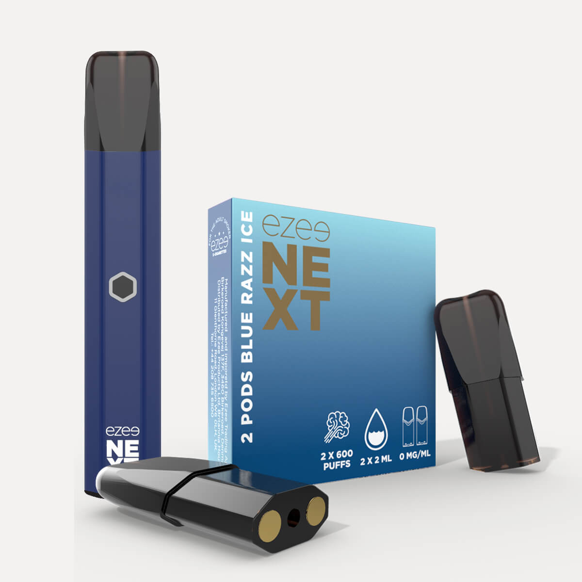 Ezee Next Puff Bar Kit Blue - Blue Razz Ice 0mg