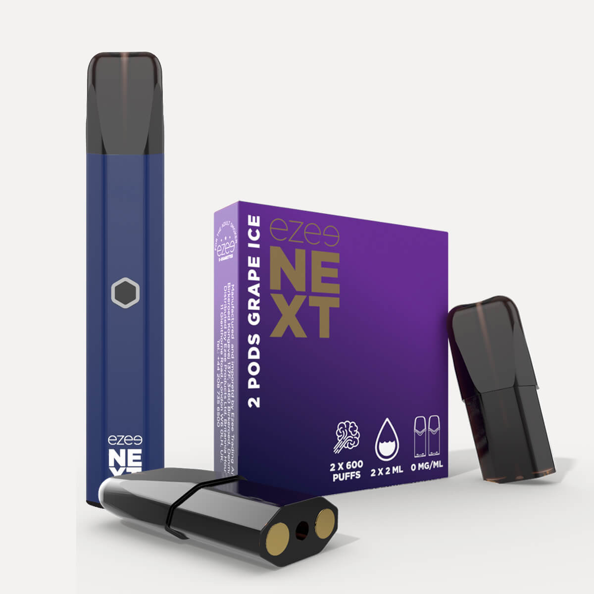 Ezee Next Pod Kit Blue - Grape Ice Nicotine Free