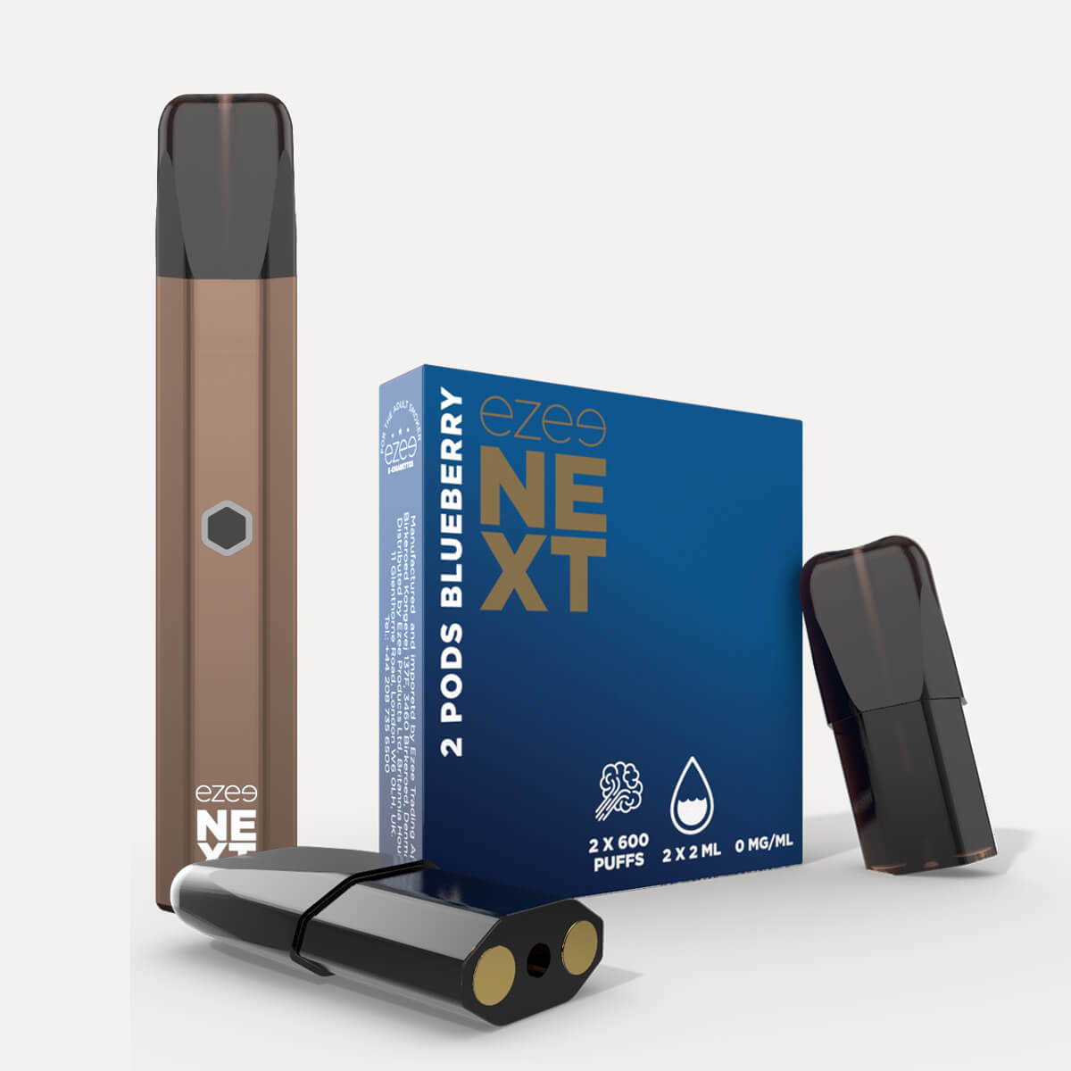 Ezee Next Pod Kit Brown - Blueberry Nicotine Free