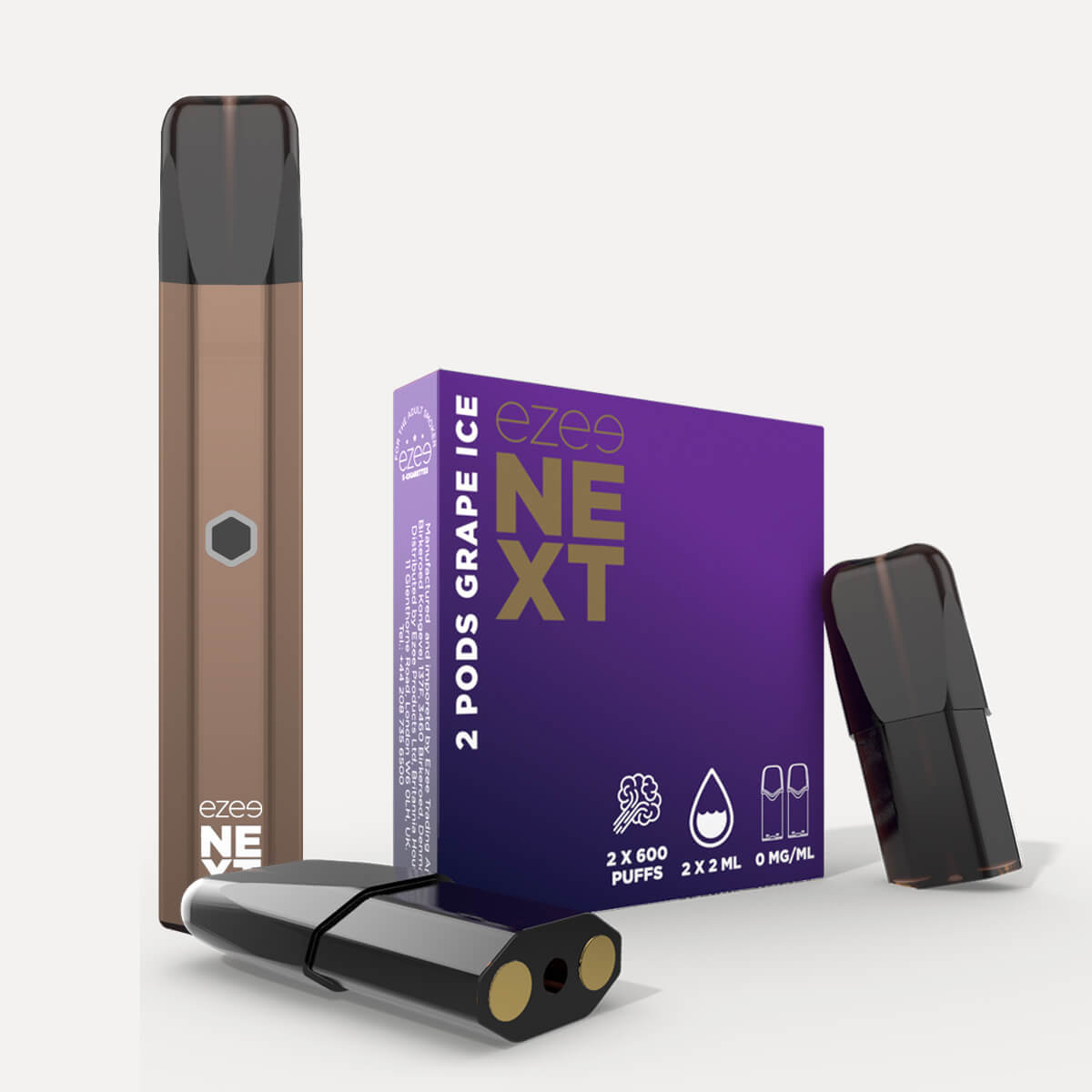 Ezee Next Pod Starter Kit Brown - Grape Ice 0mg