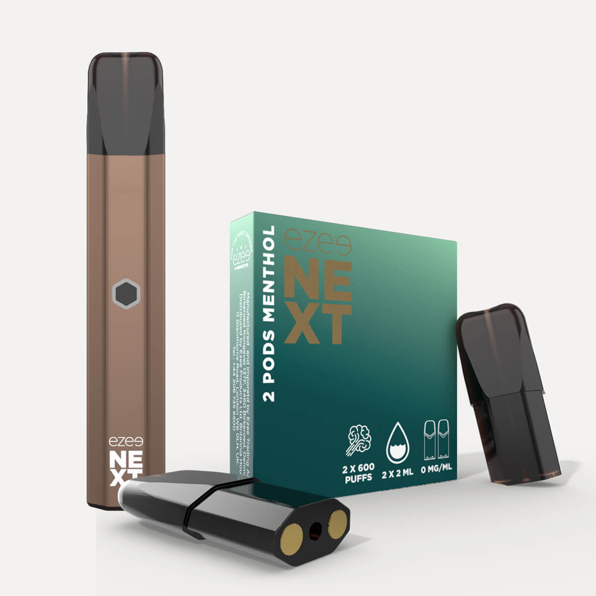 Ezee Next Pod Kit Brown - Menthol Nicotine Free