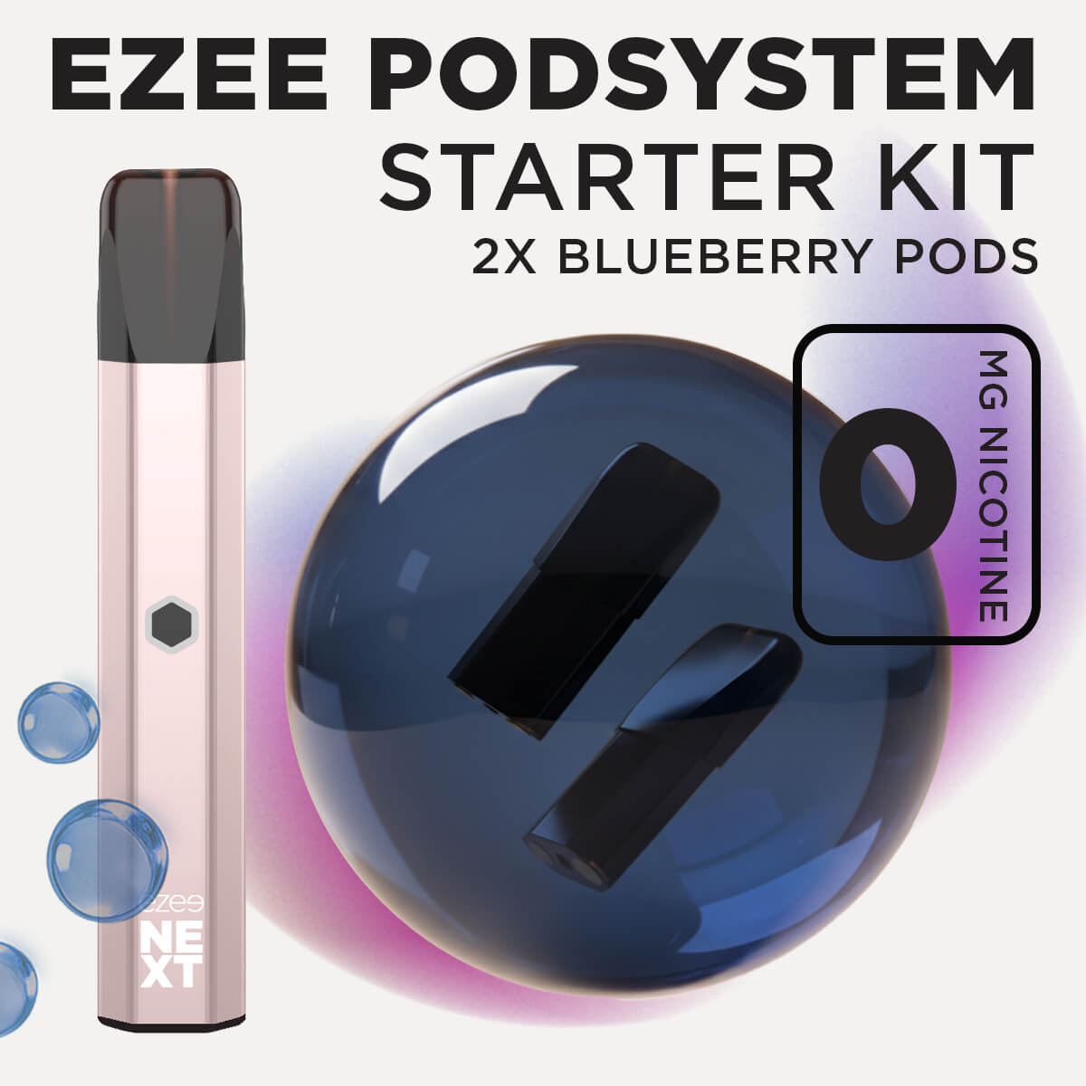 Ezee Next Pod Starter Kit Beige - Blueberry 0mg