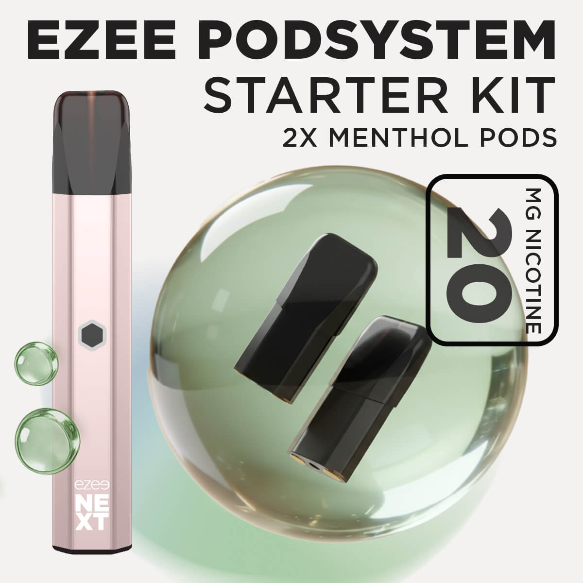 Ezee Next Pod Starter Kit Beige - Menthol 20mg