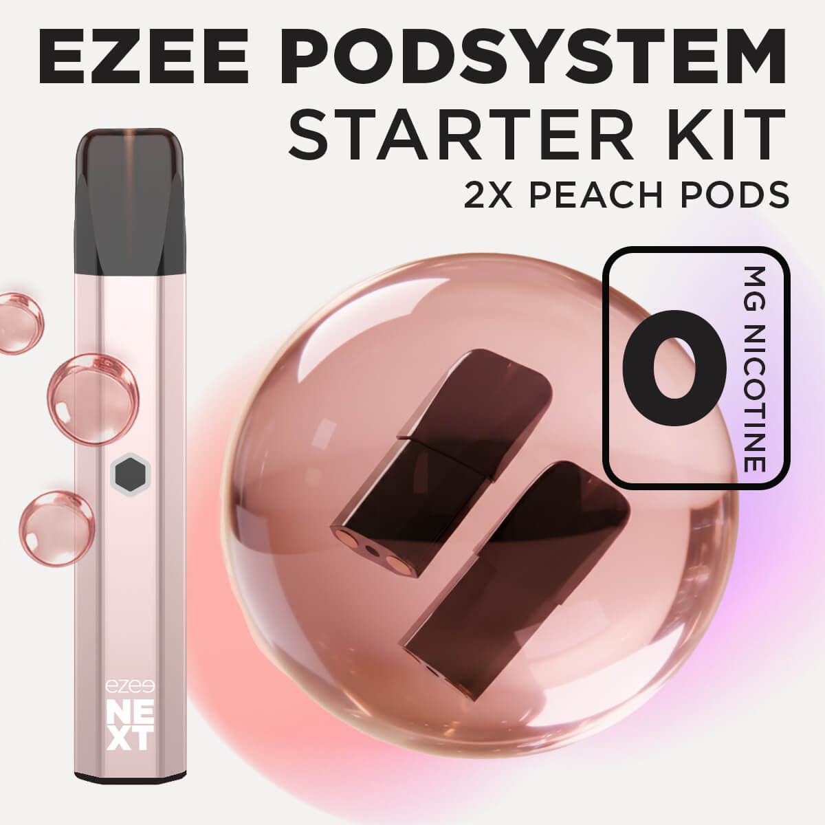 Ezee Next Pod Starter Kit Beige - Peach Ice 0mg