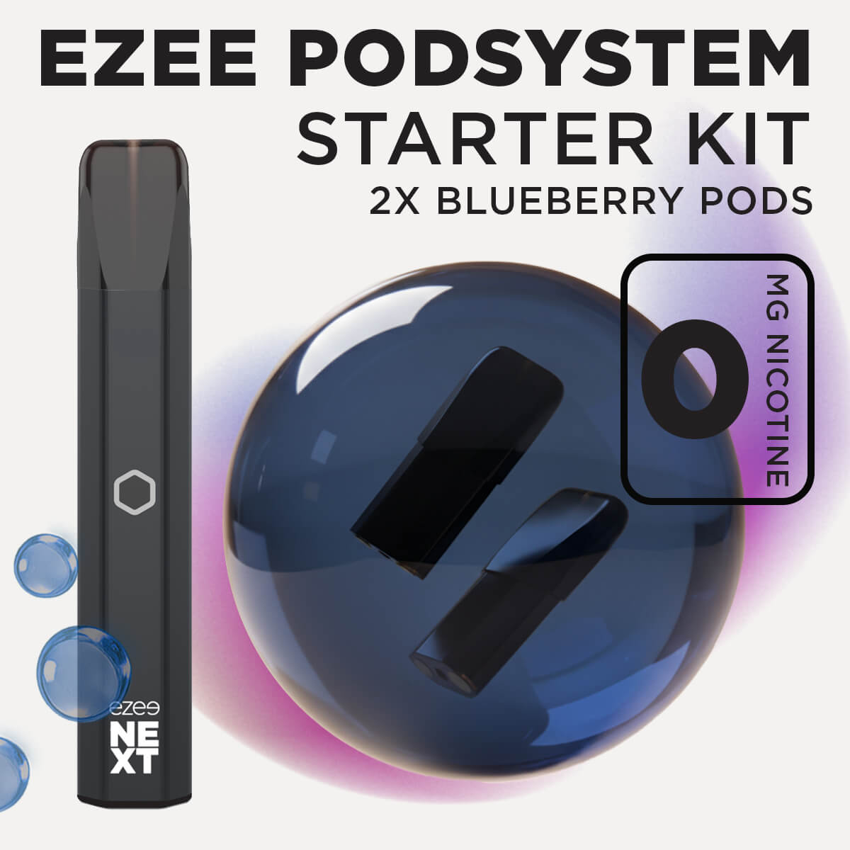 Ezee Next Pod Starter Kit Black - Blueberry 0mg