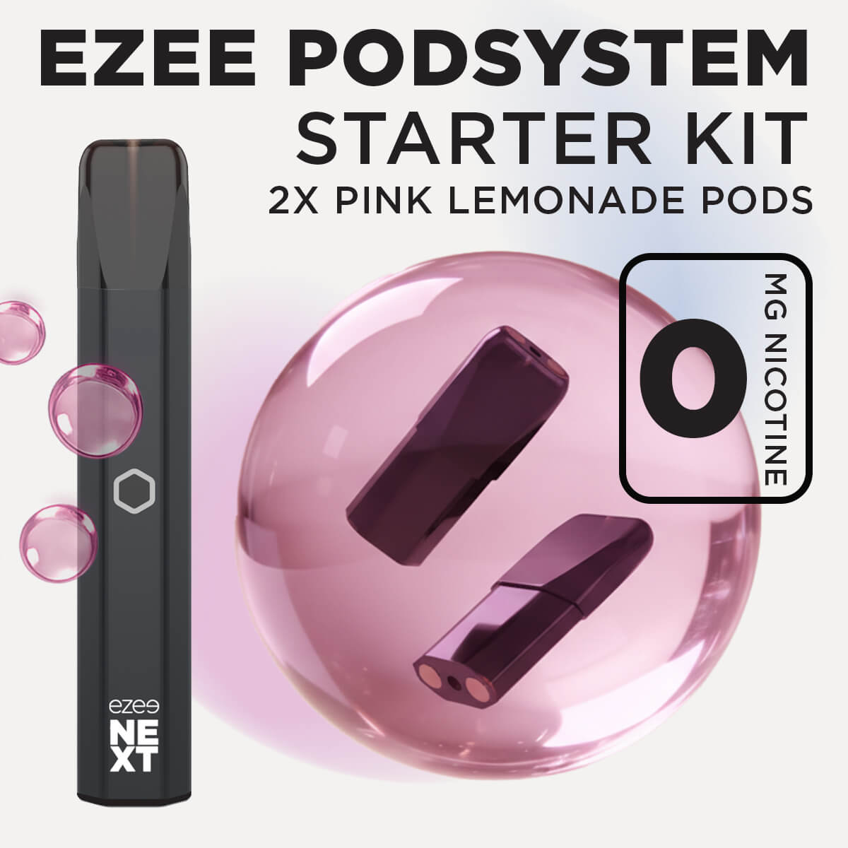 Ezee Next Pod Starter Kit Black - Pink Lemonade 0mg