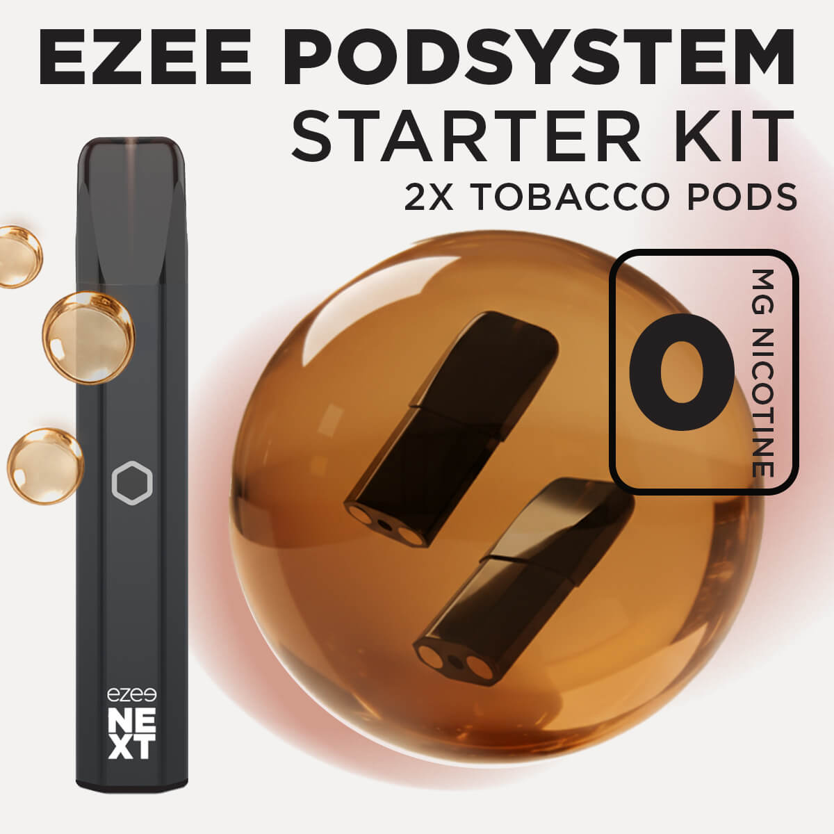 Ezee Next Pod Starter Kit Black - Tobacco 0mg