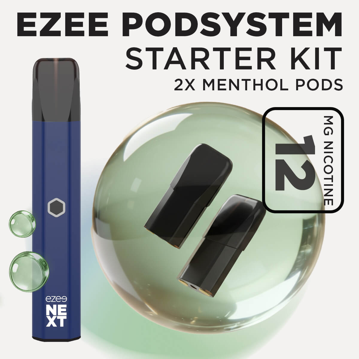 Ezee Next Pod Starter Kit Blue - Menthol 12mg