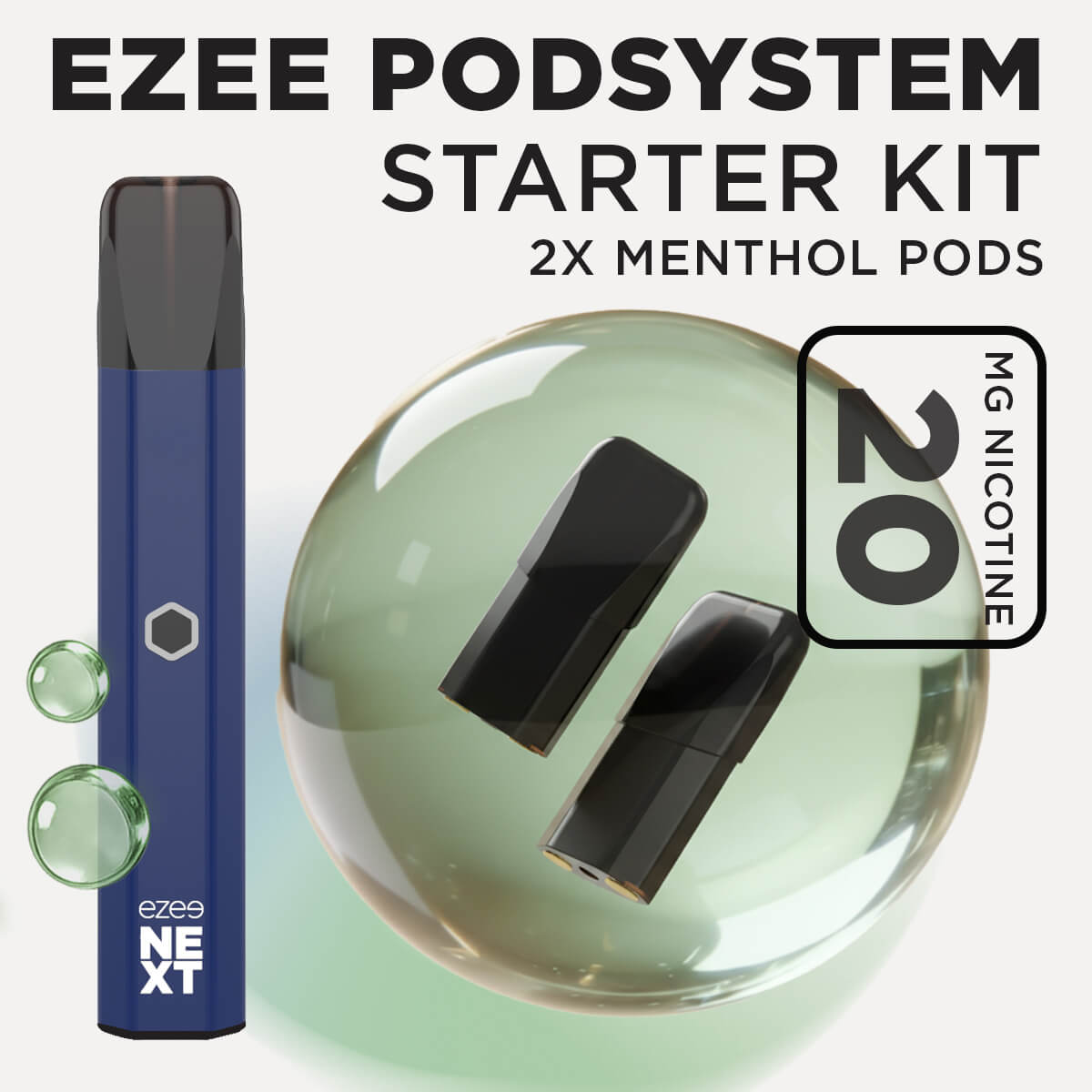 Ezee Next Pod Starter Kit Blue - Menthol 20mg