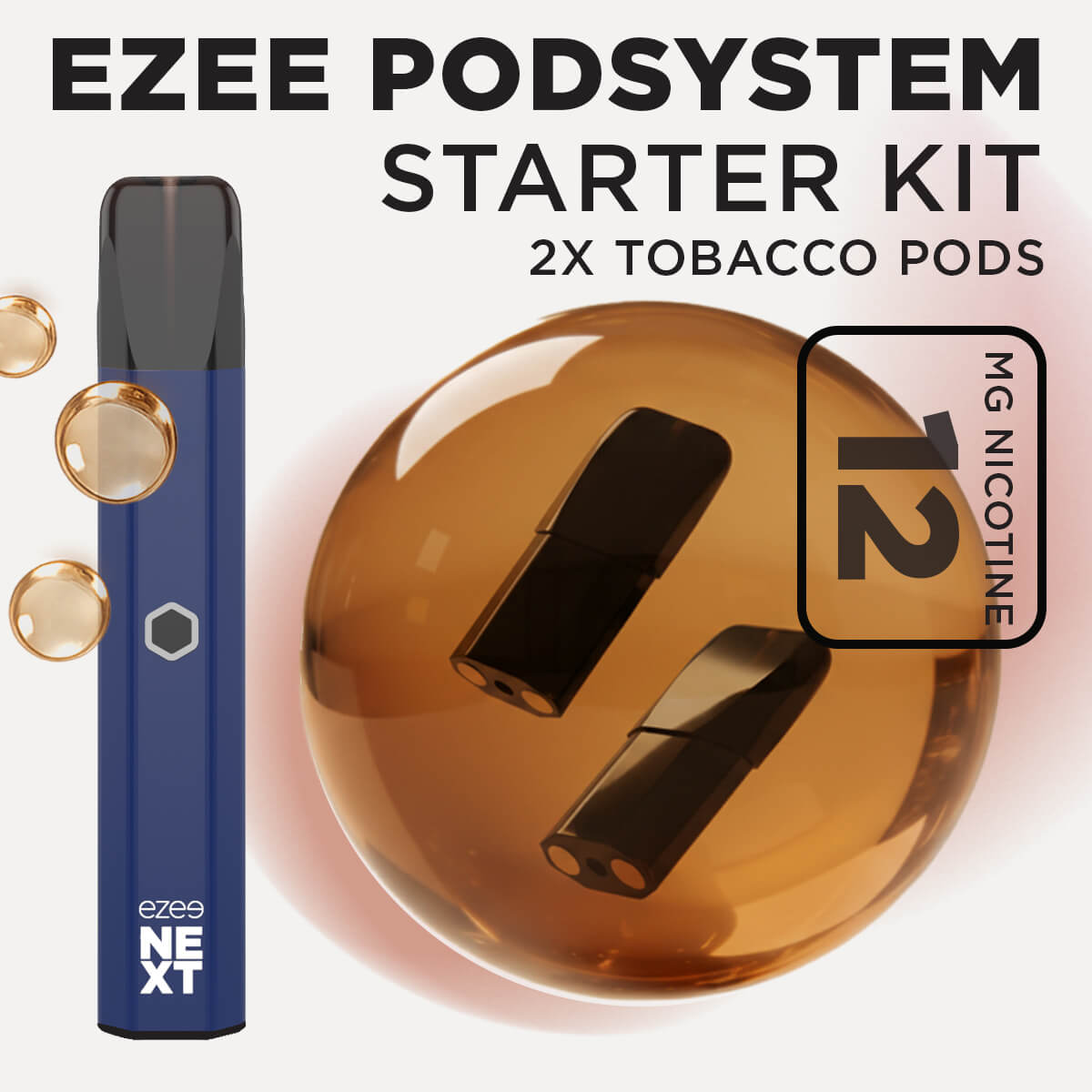 Ezee Next Pod Starter Kit Blue - Tobacco 12mg