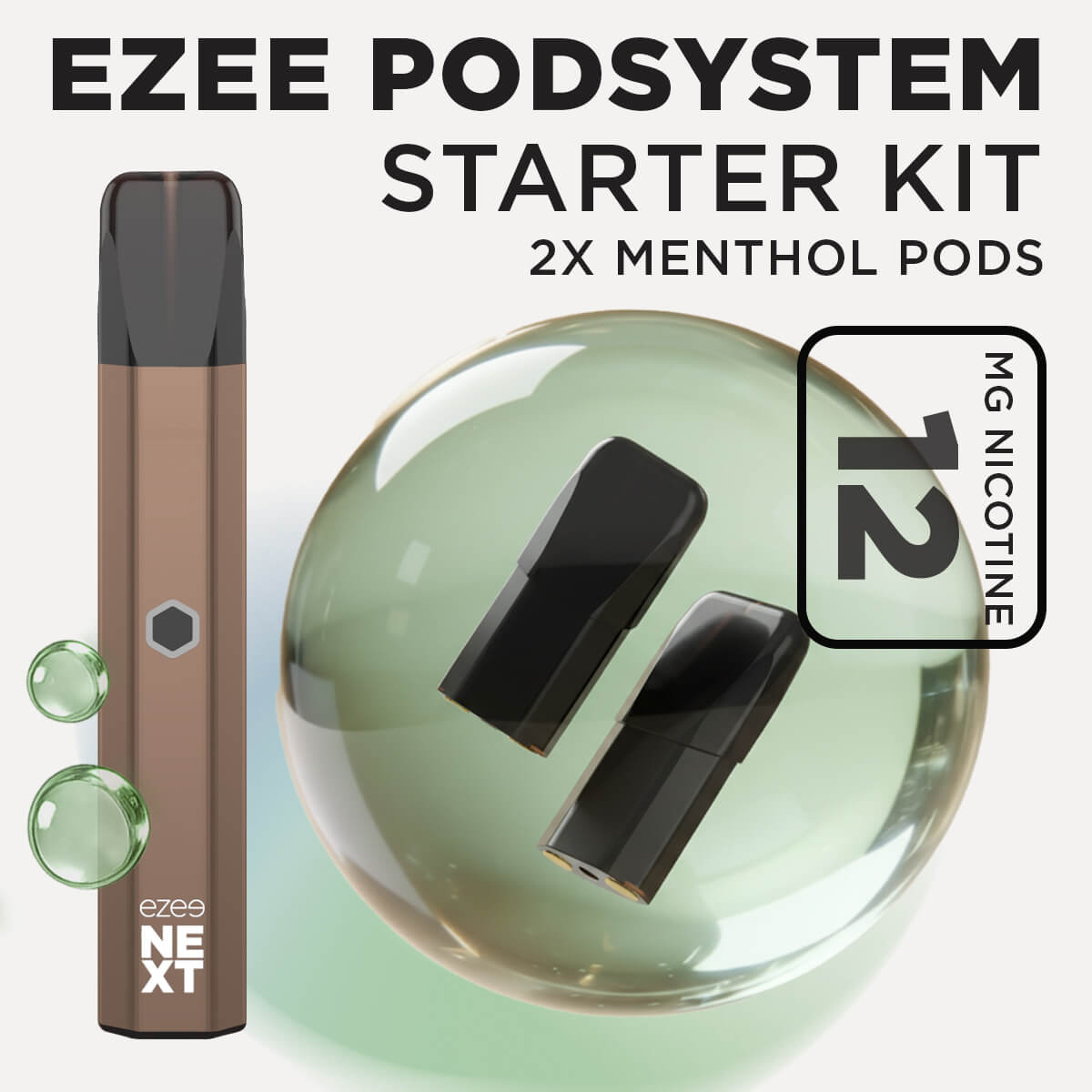 Ezee Next Pod Starter Kit Brown - Menthol 12mg