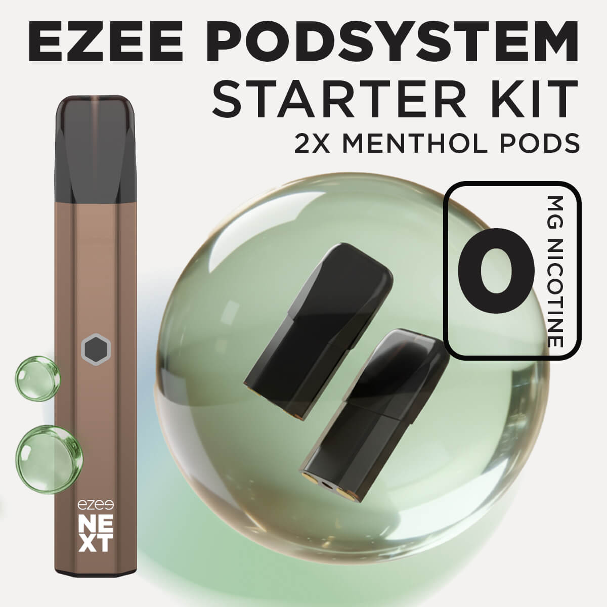 Ezee Next Pod Starter Kit Brown - Menthol 0mg