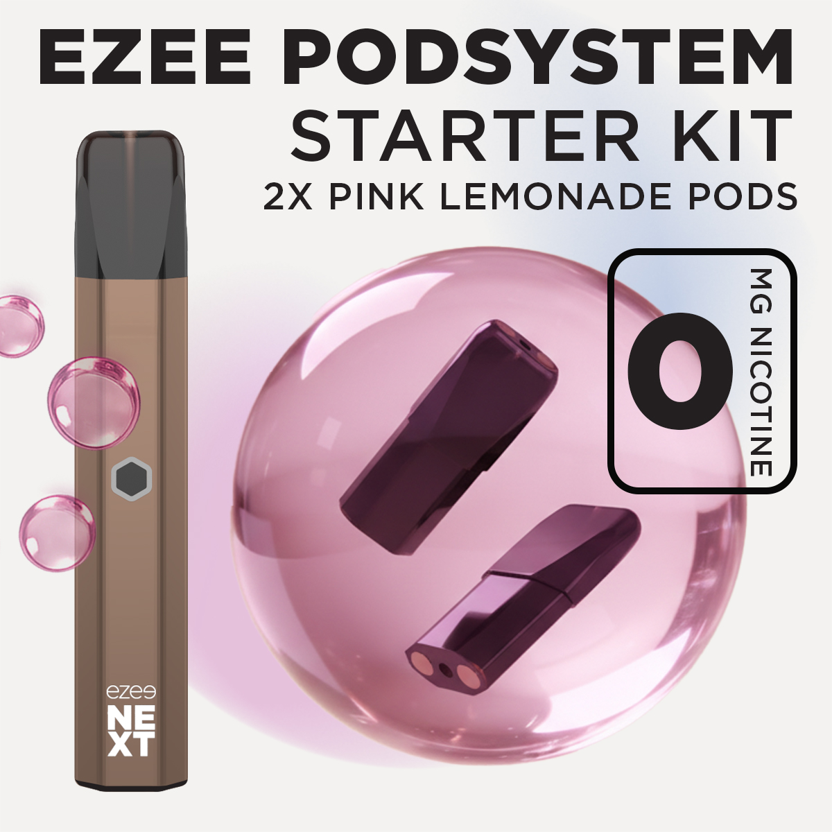 Ezee Next Puff Bar Kit Brown - Pink Lemonade 0mg