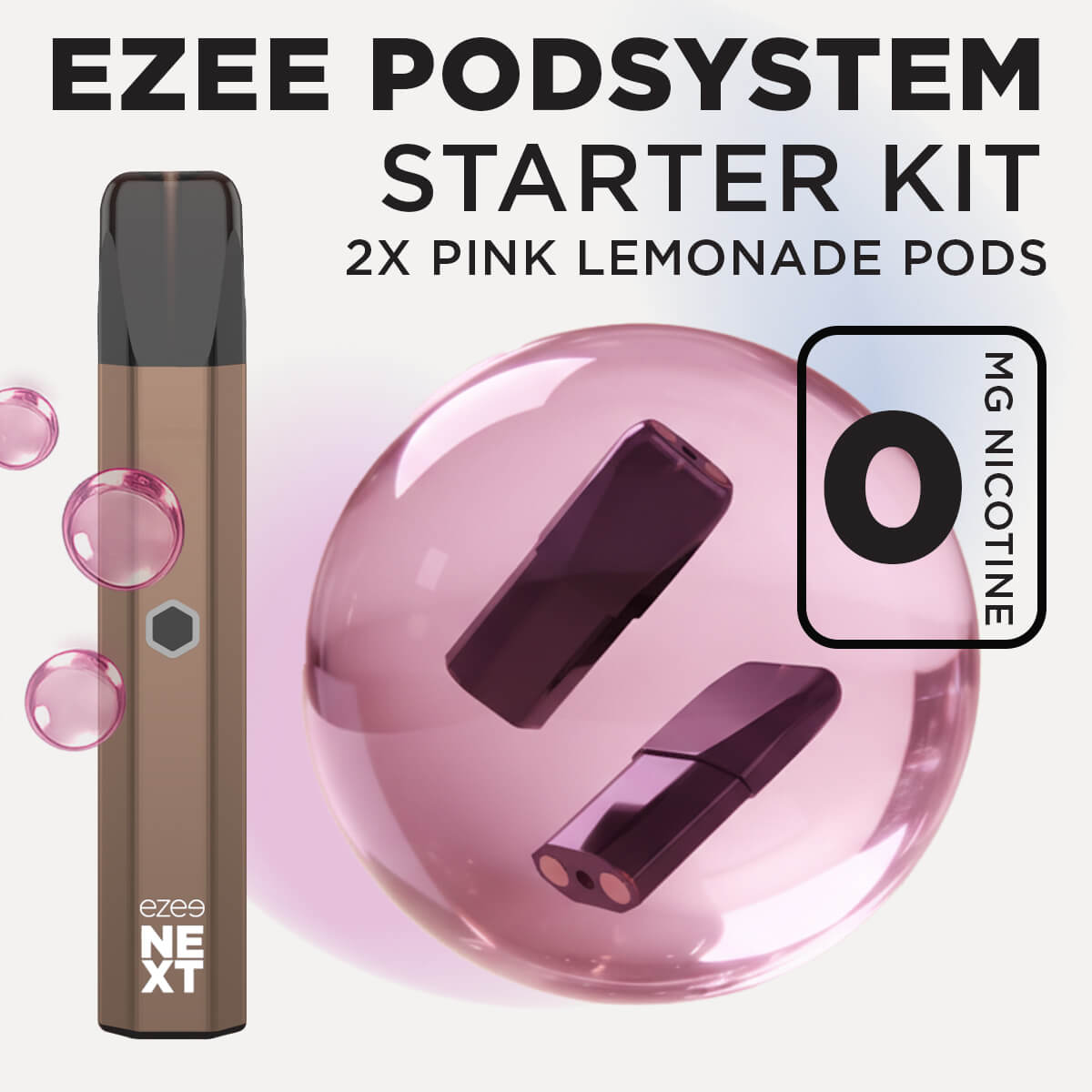 Ezee Next Pod Starter Kit Brown - Pink Lemonade 0mg