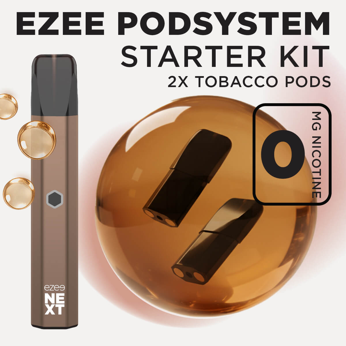 Ezee Next Pod Starter Kit Brown - Tobacco 0mg