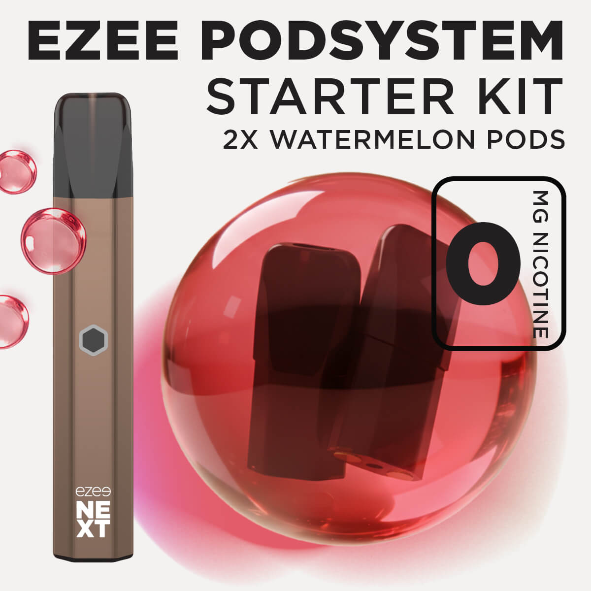 Ezee Next Pod Starter Kit Brown - Watermelon Ice 0mg