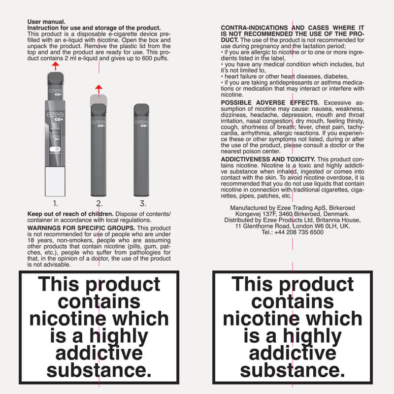 Ezee Go+ Disposable Vape Tobacco 12mg/ml Nicotine 1 pc.