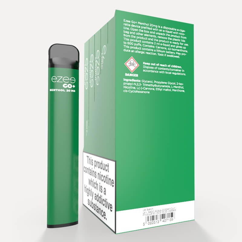 Ezee Go+ Disposable Vape Menthol 20mg/ml Nicotine 10 pcs.
