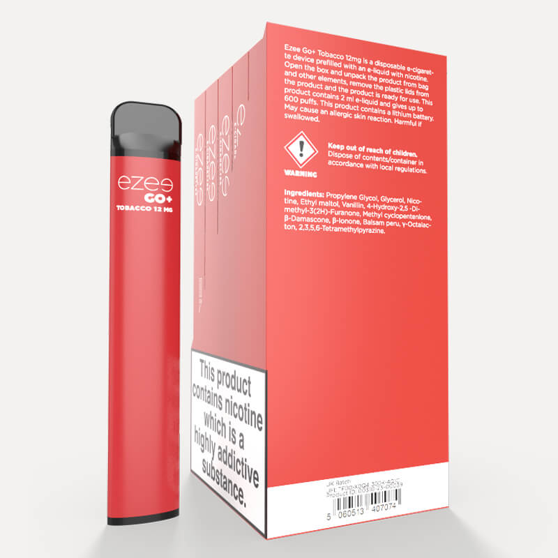 Ezee Go+ Disposable Vape Tobacco 12mg/ml Nicotine 10 pcs.