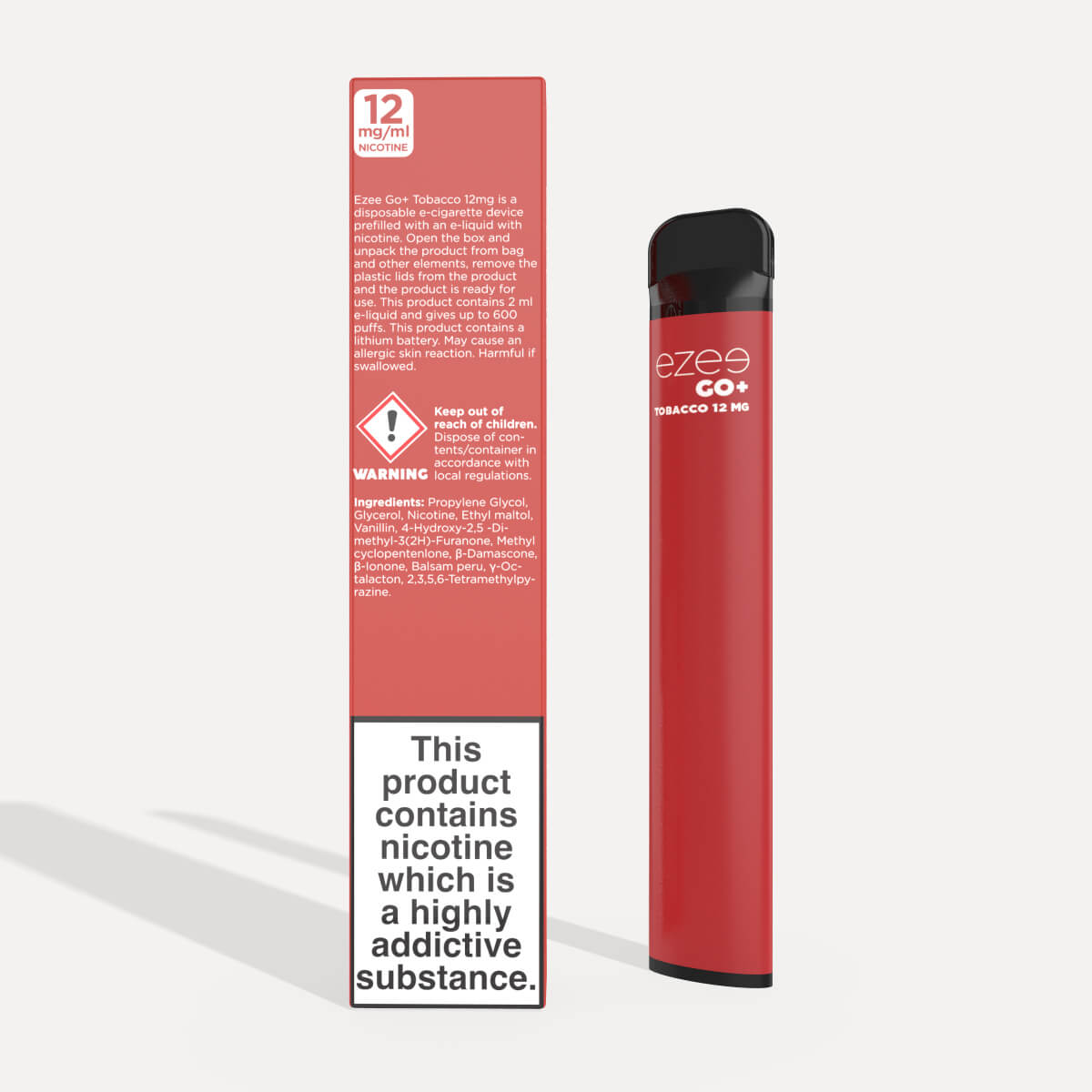 Ezee Go+ Disposable Vape Tobacco 12mg/ml Nicotine 1 pc.