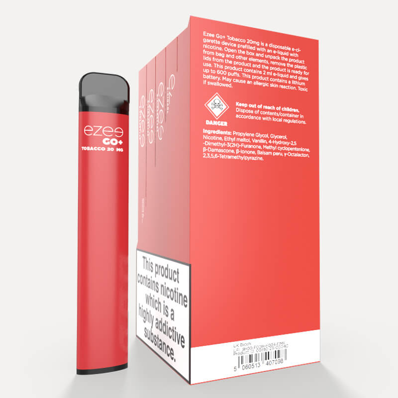 Ezee Go+ Disposable Vape Tobacco 20mg/ml Nicotine 10 pcs.