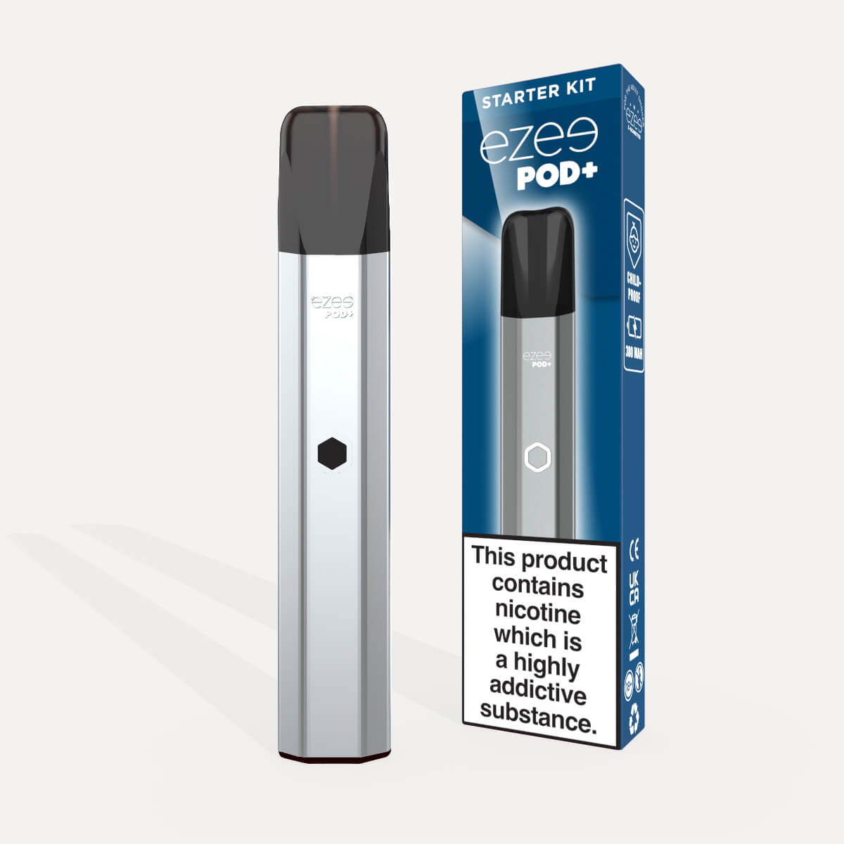 Ezee POD+ Kit in Silver (No pods included)