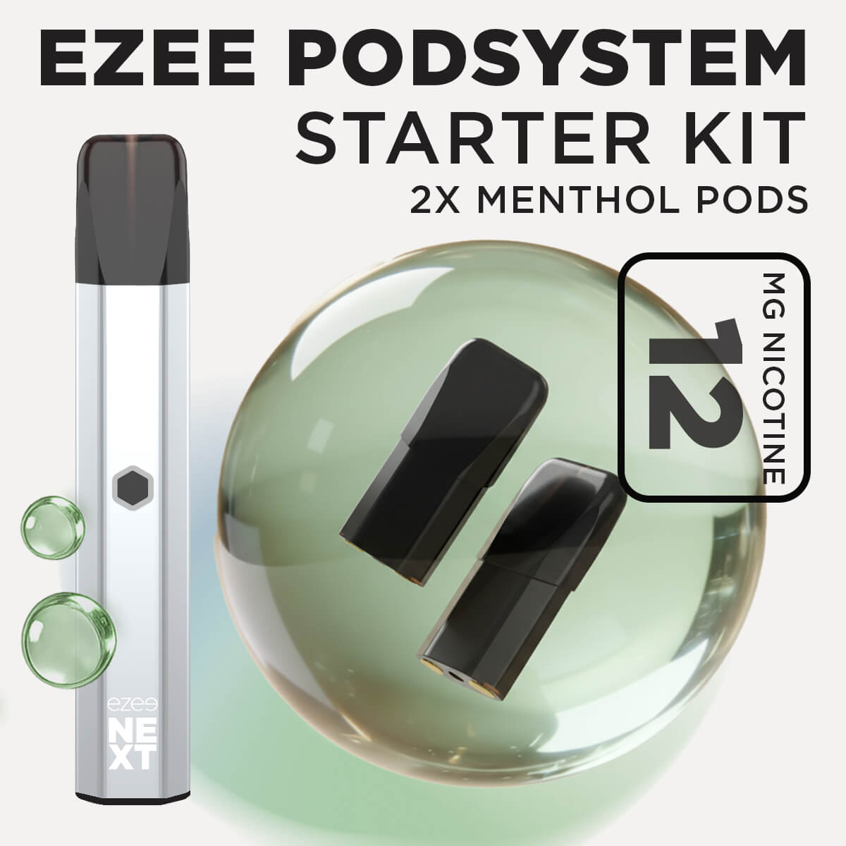 Ezee Next Pod Starter Kit Silver - Menthol 12mg