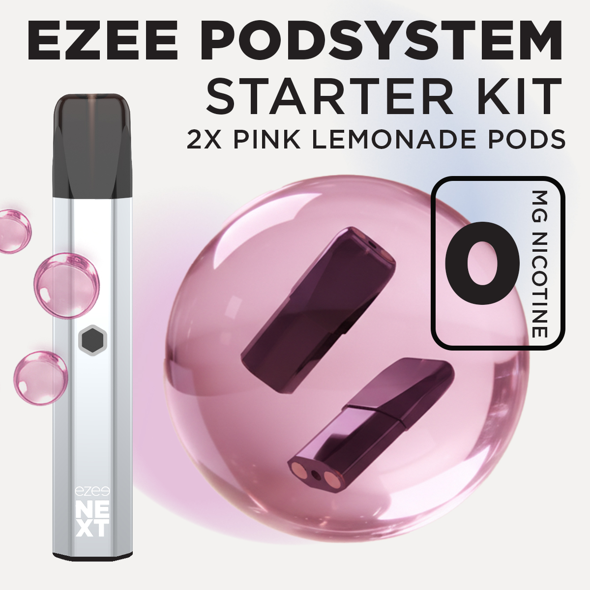 Ezee Next Pod Kit Silver - Pink Lemonade Nicotine Free