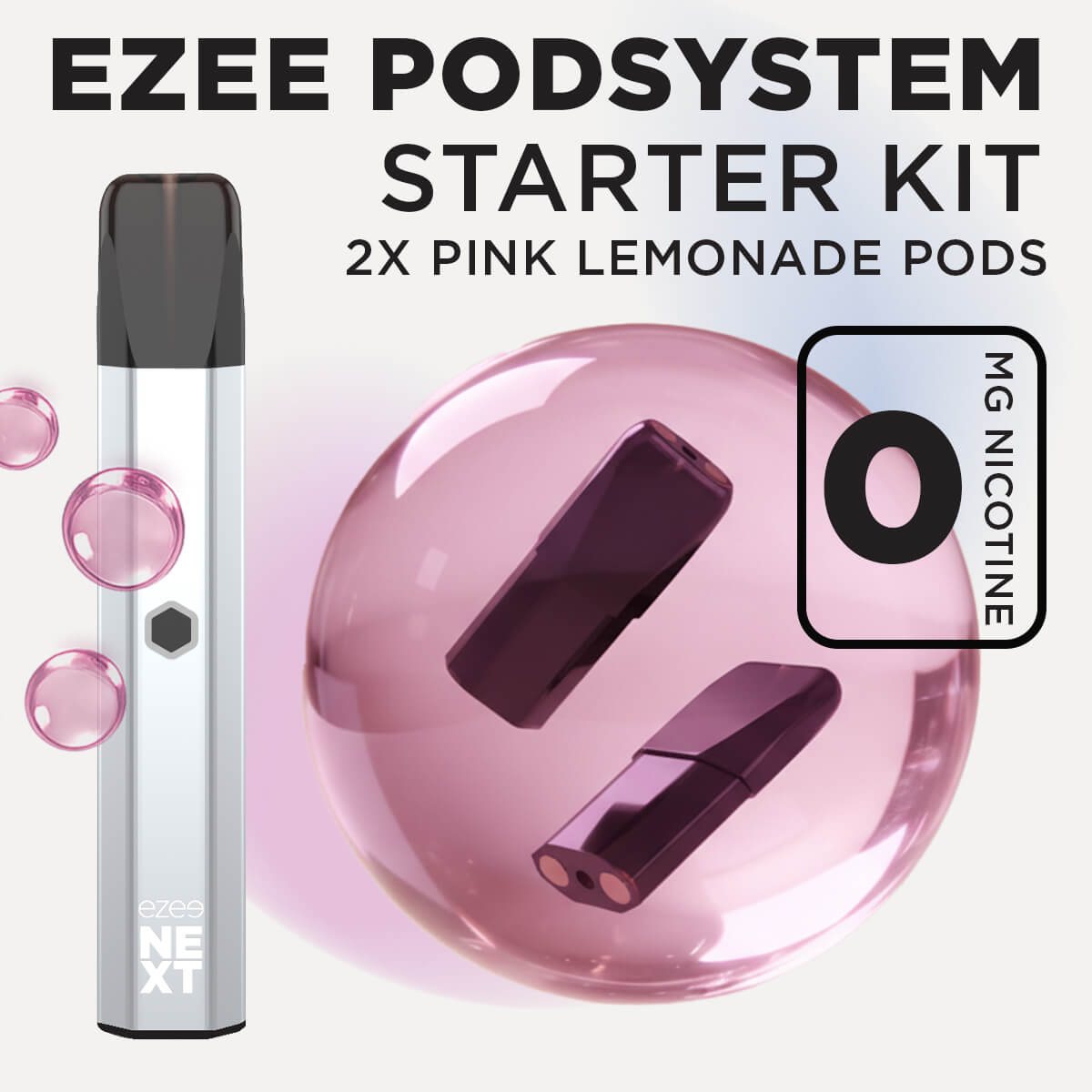 Ezee Next Pod Starter Kit Silver - Pink Lemonade 0mg