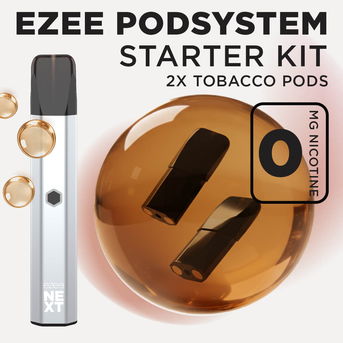 Ezee Next Pod Starter Kit Silver - Tobacco 0mg