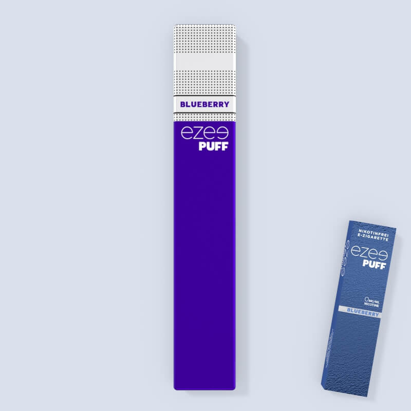 disposable e-cigarette ezee puff blueberry 300 puffs nicotine free