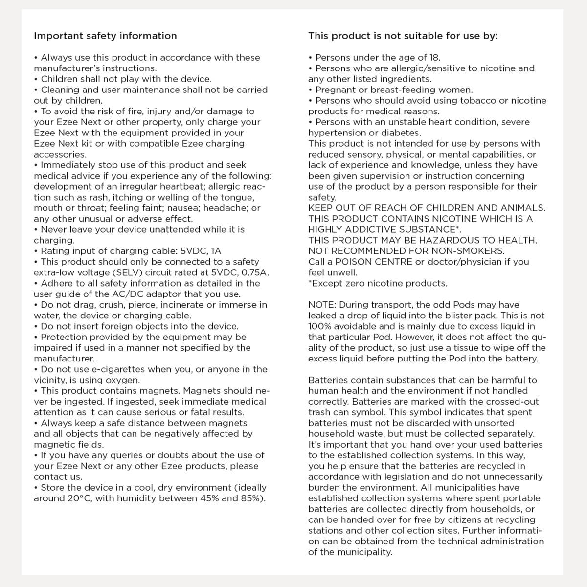 Ezee Next Pod Starter Kit Black - Grape Ice 0mg