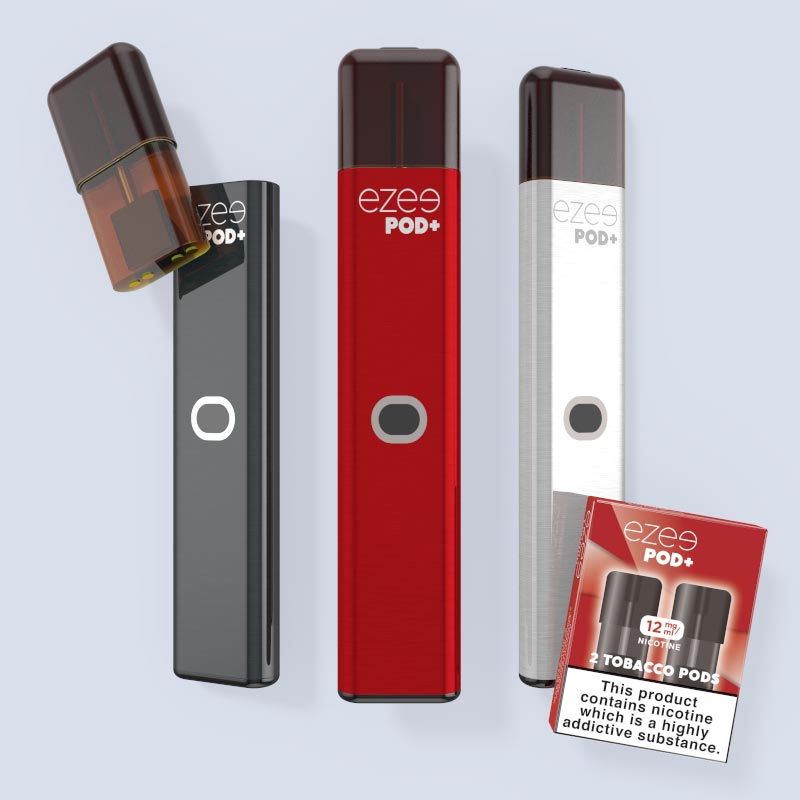 Ezee Pod+ Starter Kit, tobacco vape pod no nicotine