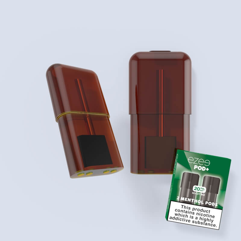 disposable vape pods ezee pod+ menthol flavor nicotine nicotine free