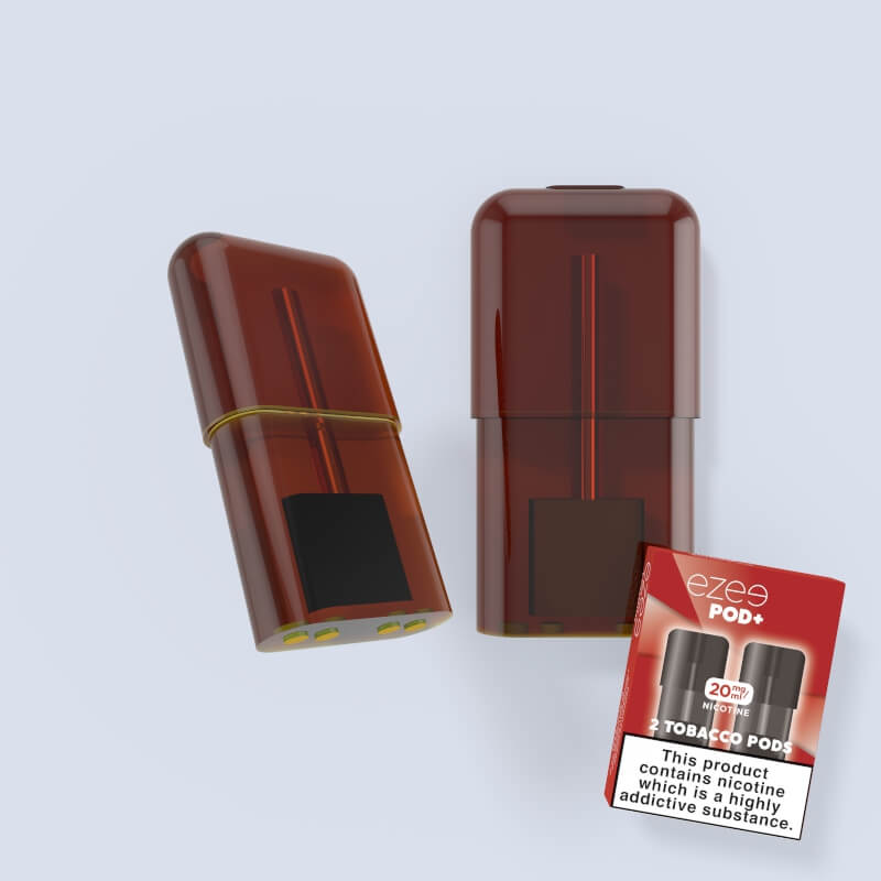 disposable vape pods ezee pod+ tobacco flavor nicotine nicotine free