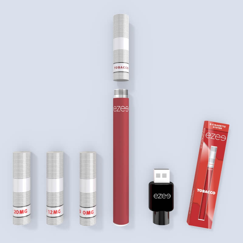 ezee e-cigarette starter kit tobacco flavor 3 cartridges