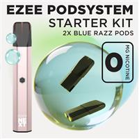 Ezee Next Pod Kit Beige - Blue Razz Ice Nicotine Free